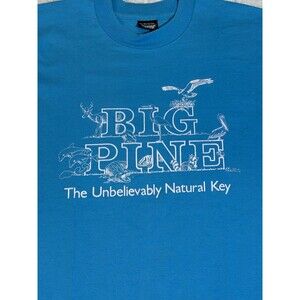 VTG 80s Big Pine Key Florida Island Wildlife USA Made Single Stitch Tee Size XL